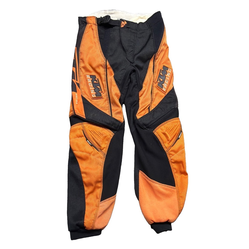 Thor KTM Racing Motocross Pants Youth Orange Black White Size 22 BMX Cycle 7/8